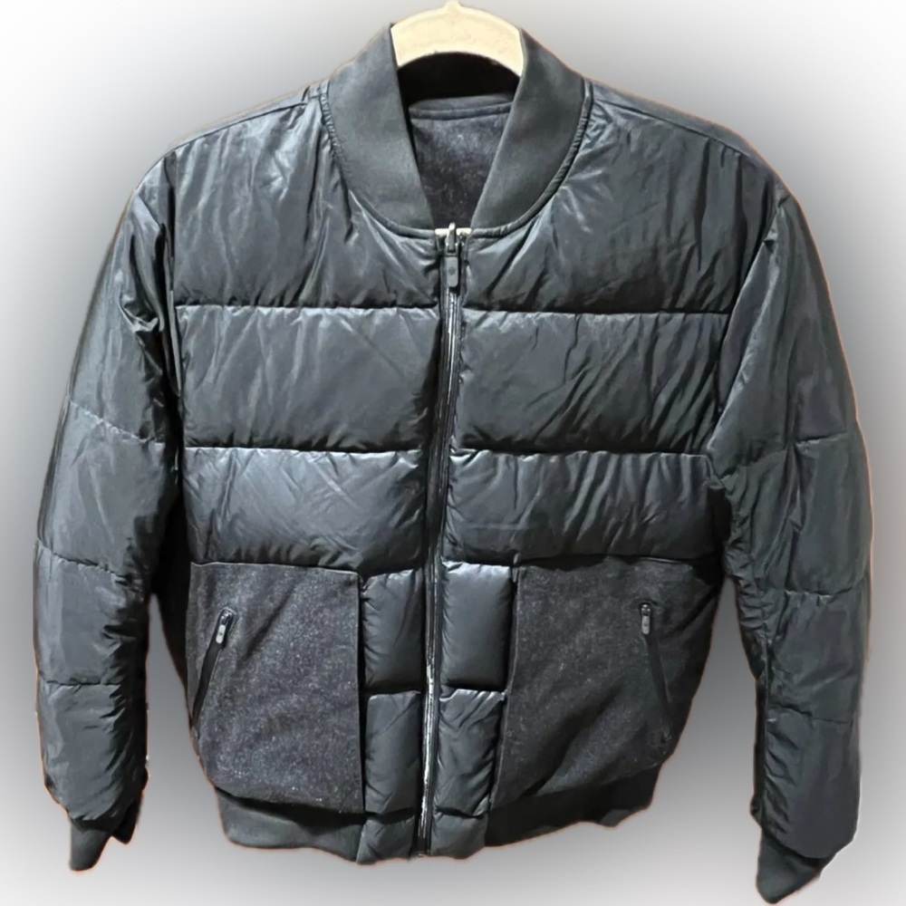 Lululemon Roam Far Wool Bomber Puffer Coat Reversible- Dry Cleaned/never worn.